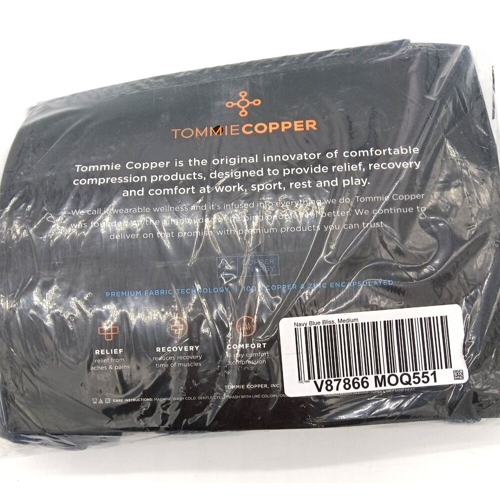 Tommie Copper Women's Medium 4 Pack AirFlex W. OTC Socks Navy Blue Bliss NIP